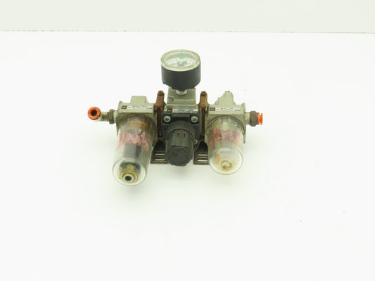 SMC AF20-02C Pneumatic Filter AR20-02G Regulator AL20-02 Lubricator Combo 1.0MPa