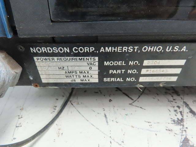 Nordson 2304 Hot Glue Melt Adhesive Applicator System 230VAC 50/60HZ 23A 5520W
