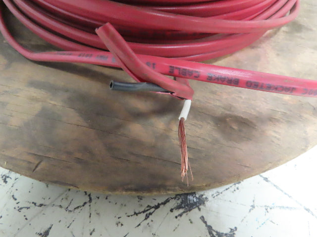 14/2 Jacketed Brake Cable Wire 2 Conductor 14 G Awg Red 60C SAE 850'  Spool