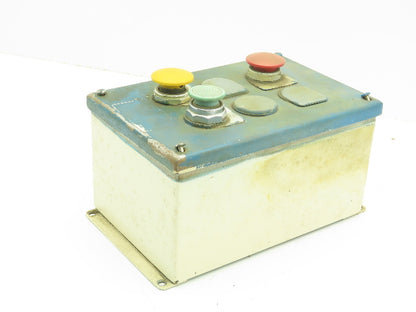 Allen Bradley Push Button Enclosure NEMA 4 13 9.5x6x5" 3 Spring Return