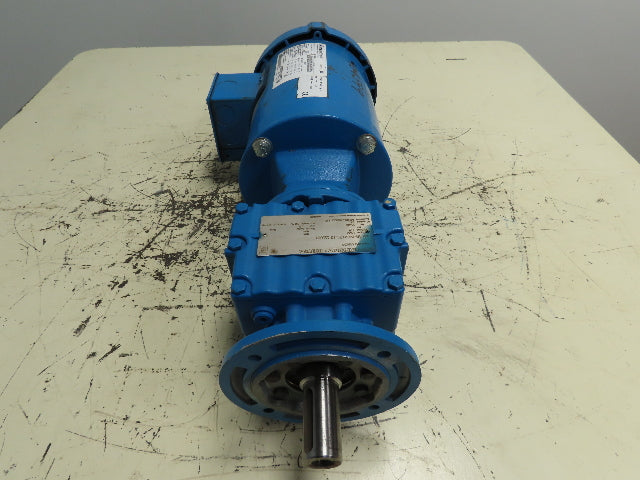 Sew-Eurodrive RF27AM56 In-Line Gear Reducer 11.86:1 Ratio w/Elec Motor 3/4HP 3PH
