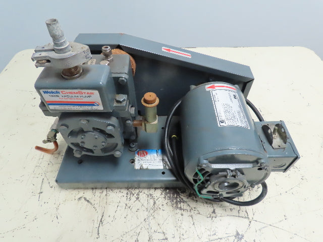Welch 1400N ChemStar Belt Driven Vacuum Pump w/Elec Motor 1/3HP 1725RPM 1PH 115V