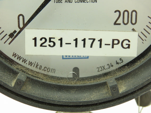 Ametek/TCI Tant Diaphragm F 5-5 Liquid Fill w/Wika XSEL 200PSI Pressure Gauge