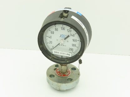 Ametek/TCI Tant Diaphragm F 5-5 Liquid Fill w/Wika XSEL 200PSI Pressure Gauge