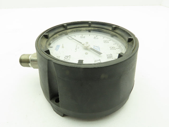 Wika 23x.34 4.5 XSEL Pressure Gauge 0-160PSI 316SS Tube/Conn. Lower Mount .5"NPT