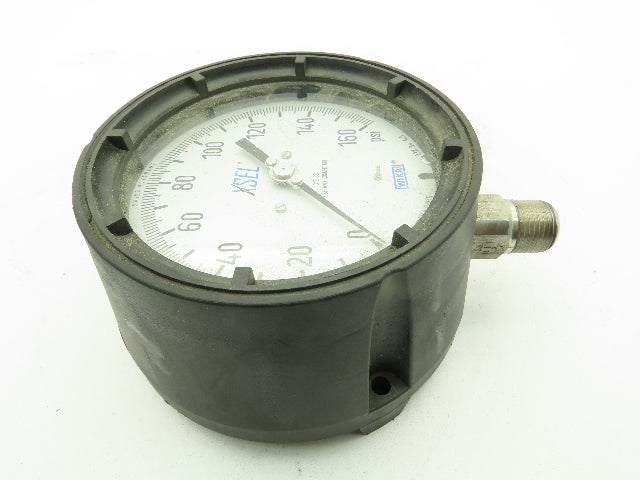 Wika 23x.34 4.5 XSEL Pressure Gauge 0-160PSI 316SS Tube/Conn. Lower Mount .5"NPT