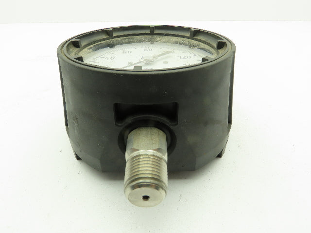 Wika 23x.34 4.5 XSEL Pressure Gauge 0-160PSI 316SS Tube/Conn. Lower Mount .5"NPT