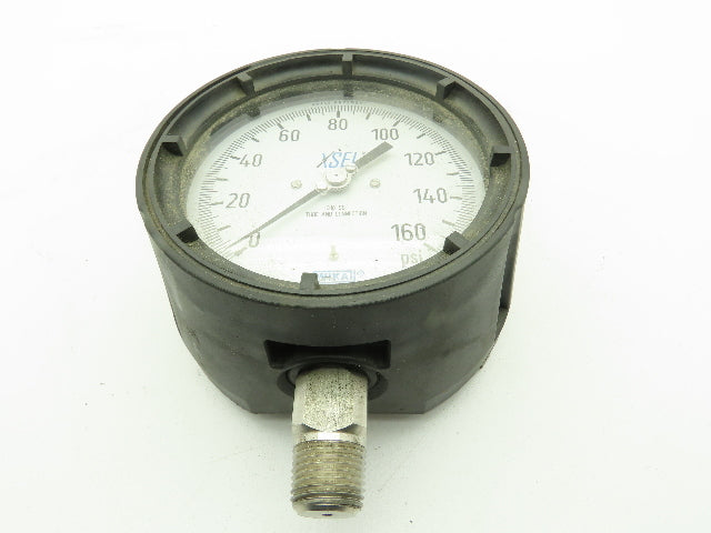 Wika 23x.34 4.5 XSEL Pressure Gauge 0-160PSI 316SS Tube/Conn. Lower Mount .5"NPT