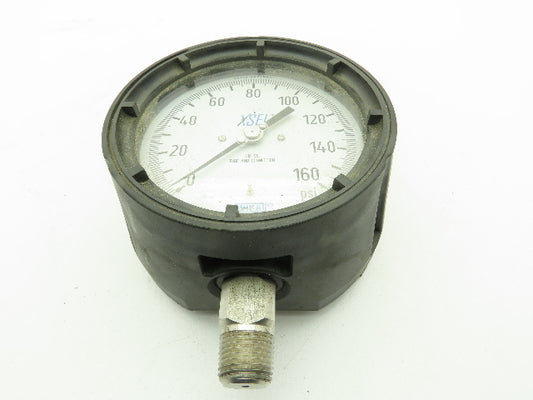 Wika 23x.34 4.5 XSEL Pressure Gauge 0-160PSI 316SS Tube/Conn. Lower Mount .5"NPT