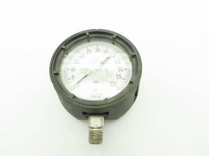 Wika Pressure Gauge 0-60PSI 1/2"NPT 316 SS Tube/Conn. Lower Mount 4.5"Dial