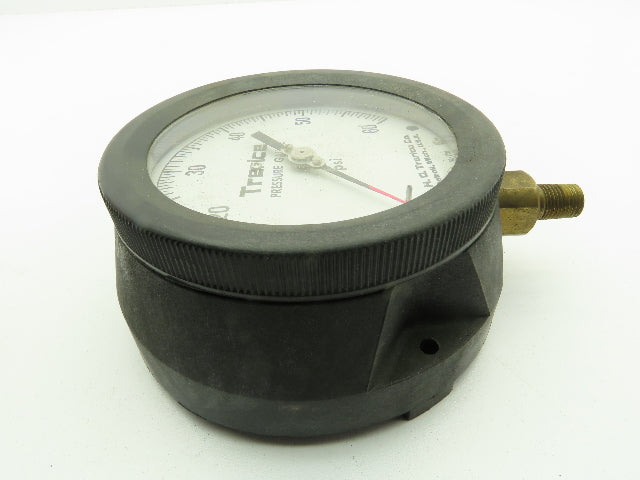 H.O. Trerice 52-2198 Pressure Gauge 0-60PSI 1/4"NPT Lower Mount 4-1/2"Dial