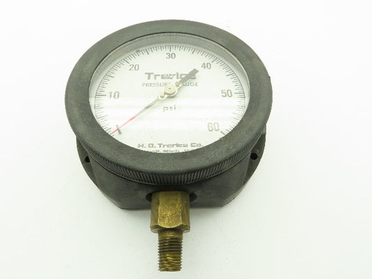 H.O. Trerice 52-2198 Pressure Gauge 0-60PSI 1/4"NPT Lower Mount 4-1/2"Dial