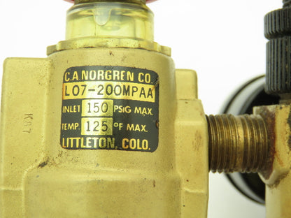 Norgren B07-202M1KA Pressure Filter Reg 150PSI w/L07-200MPAA Lubricator LOT OF 2