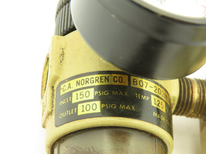 Norgren B07-202M1KA Pressure Filter Reg 150PSI w/L07-200MPAA Lubricator LOT OF 2