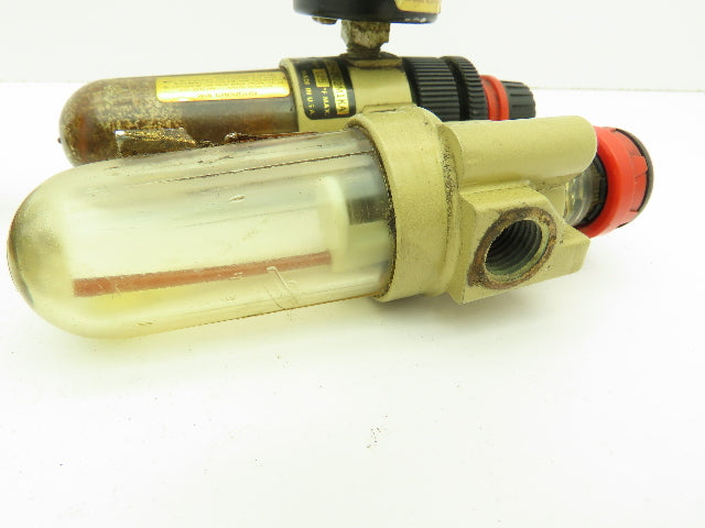 Norgren B07-202M1KA Pressure Filter Reg 150PSI w/L07-200MPAA Lubricator LOT OF 2