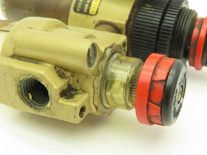 Norgren B07-202M1KA Pressure Filter Reg 150PSI w/L07-200MPAA Lubricator LOT OF 2