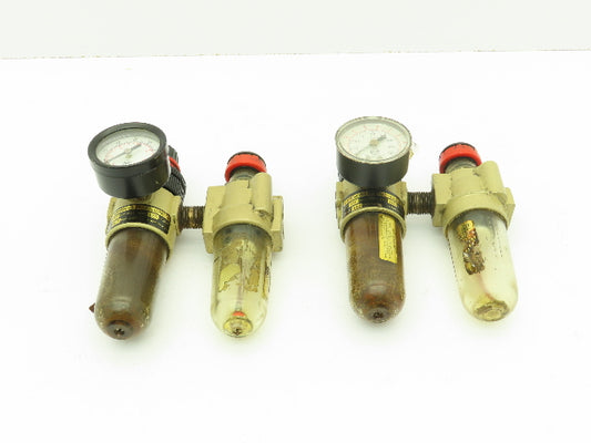Norgren B07-202M1KA Pressure Filter Reg 150PSI w/L07-200MPAA Lubricator LOT OF 2