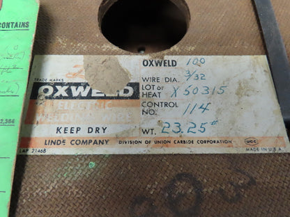 Oxweld 100 Submerged Arc Welding Wire 3/32" Low Alloy Steel Heat 50315 12 LBS