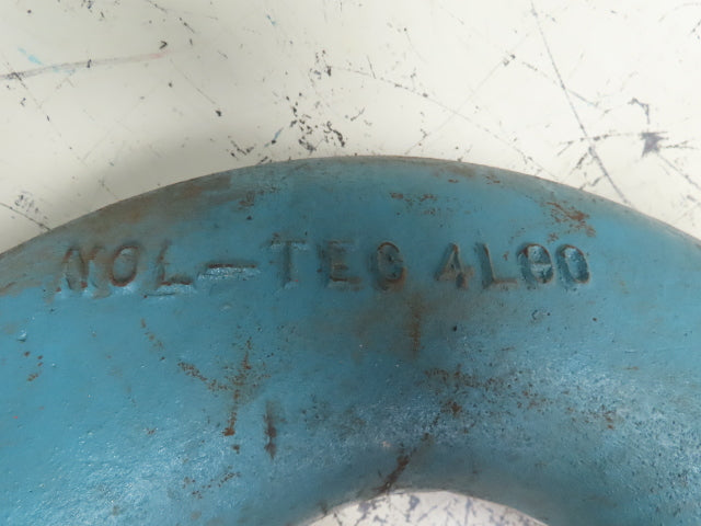 NOL-TEC 4L90 Pneumatic Conveying 4" Flanged Cast Pipe 90° Elbow Model 209