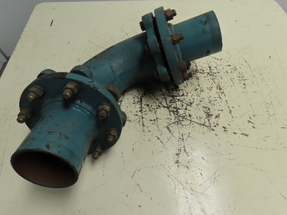 NOL-TEC 4L90 Pneumatic Conveying 4" Flanged Cast Pipe 90° Elbow Model 209