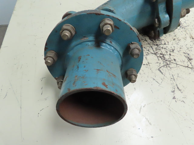 NOL-TEC 4L90 Pneumatic Conveying 4" Flanged Cast Pipe 90° Elbow Model 209