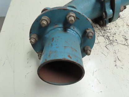 NOL-TEC 4L90 Pneumatic Conveying 4" Flanged Cast Pipe 90° Elbow Model 209