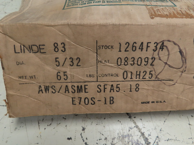Union Carbide E70S-1B Linde 83 Welding Wire 5/32" Mig Alloy 50 LBS Spool