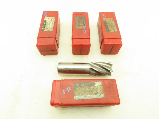 Cleveland Twist Drill Q54697-1 6FLT SE M7 HSS CC Endmill Special Flat Lot of 4