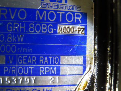 Toyoda CNC Lathe Spindle Cartridge Fuji Servo Motor 2000Rpm GRH.80BG-N000-PZ