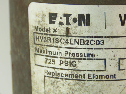 Eaton HV3R1SC4LNB2C03 Vickers Hydraulic Filter Housing w/Element 725PSI 1.25"NPT