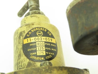 C.A. Norgren 11-002-019 Pneumatic Pressure Regulator w/Lubricator 150PSI 1/4"NPT