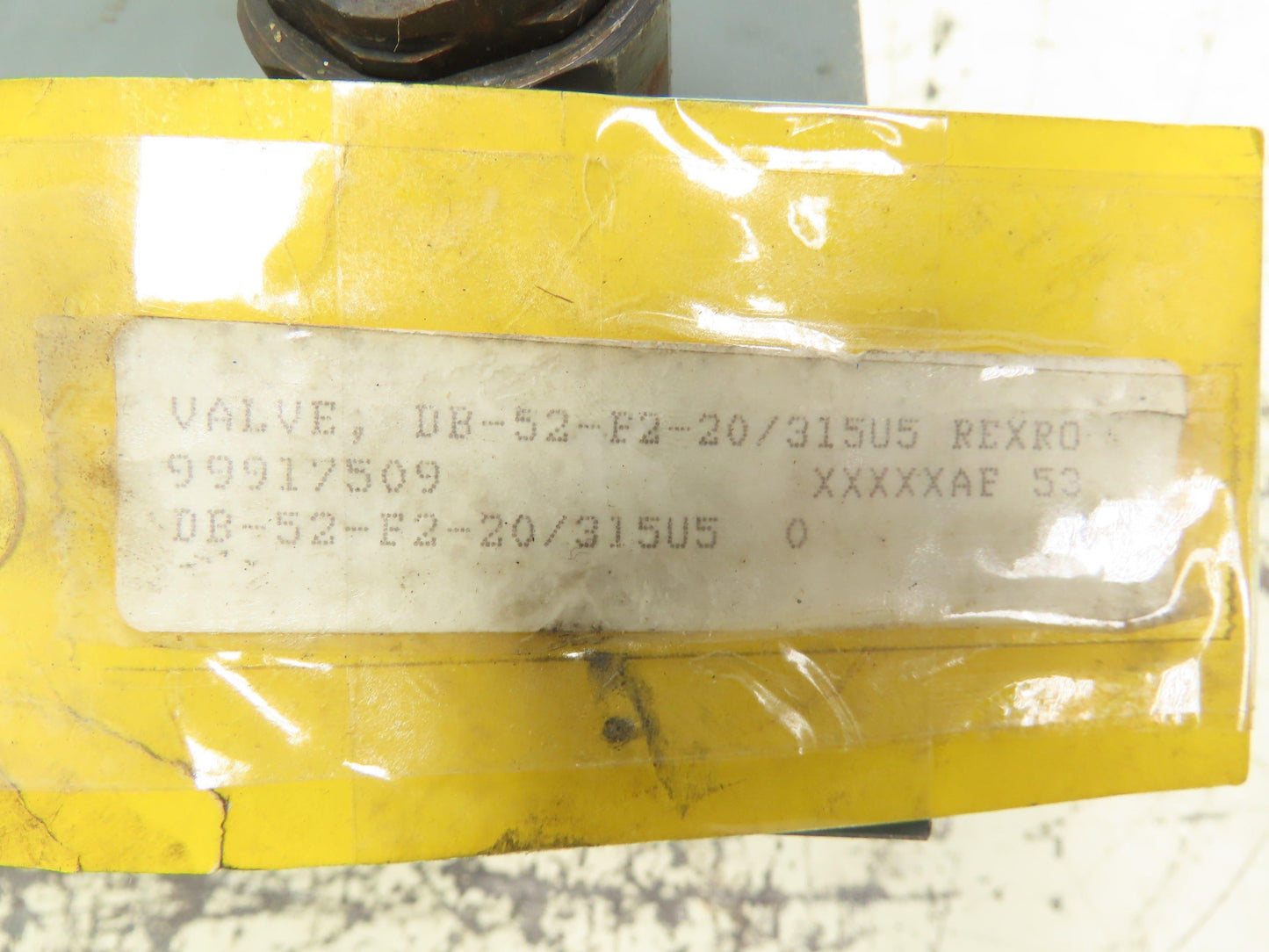 Rexroth DB-52-F2-20/315U5 Hydraulic Pressure Relief Valve SAE-20 Type DB Sz 52