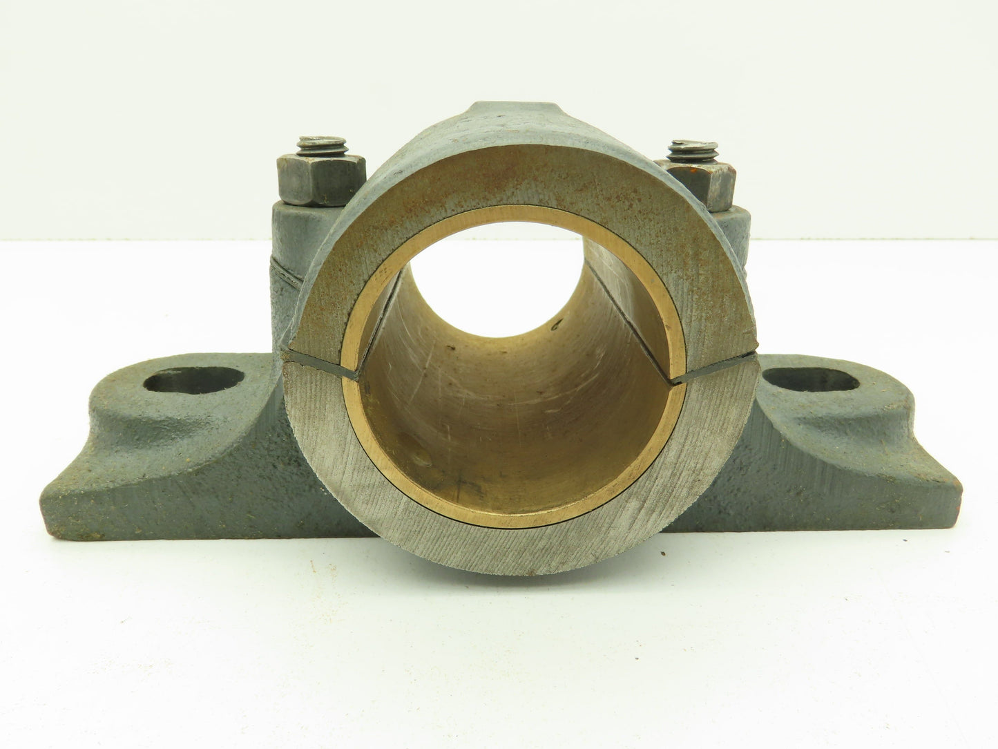 Link-Belt 21236Z Split Pillow Block Brnz Plain Sleeve Bearing 2-1/4" Bore 2-Bolt