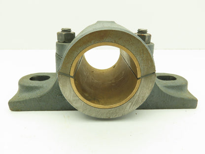 Link-Belt 21236Z Split Pillow Block Brnz Plain Sleeve Bearing 2-1/4" Bore 2-Bolt