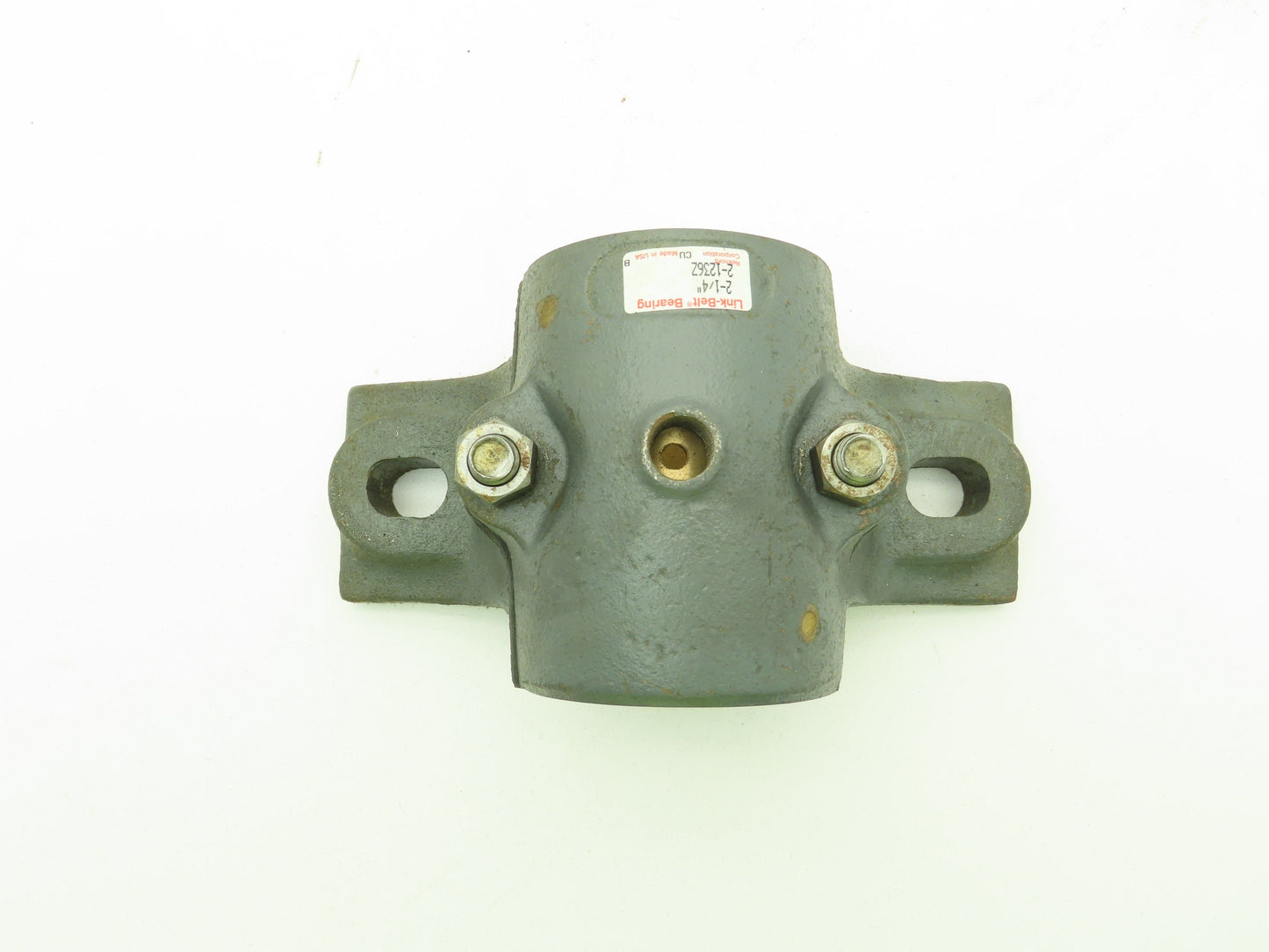 Link-Belt 21236Z Split Pillow Block Brnz Plain Sleeve Bearing 2-1/4" Bore 2-Bolt