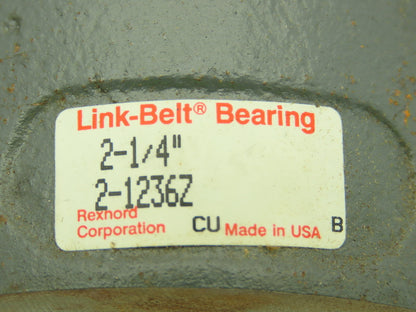 Link-Belt 21236Z Split Pillow Block Brnz Plain Sleeve Bearing 2-1/4" Bore 2-Bolt