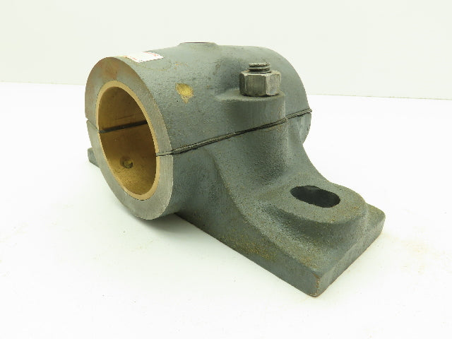 Link-Belt 21236Z Split Pillow Block Brnz Plain Sleeve Bearing 2-1/4" Bore 2-Bolt