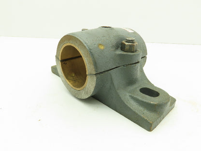 Link-Belt 21236Z Split Pillow Block Brnz Plain Sleeve Bearing 2-1/4" Bore 2-Bolt