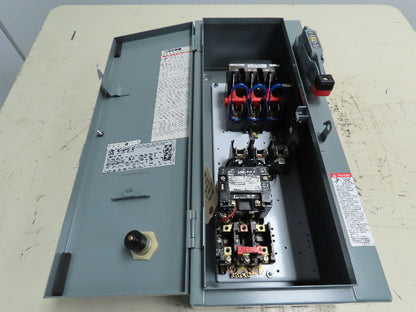 Square D 8538SBG13V06 Combination Starter Motor Control 30A 600V 3 Ph NEMA 0