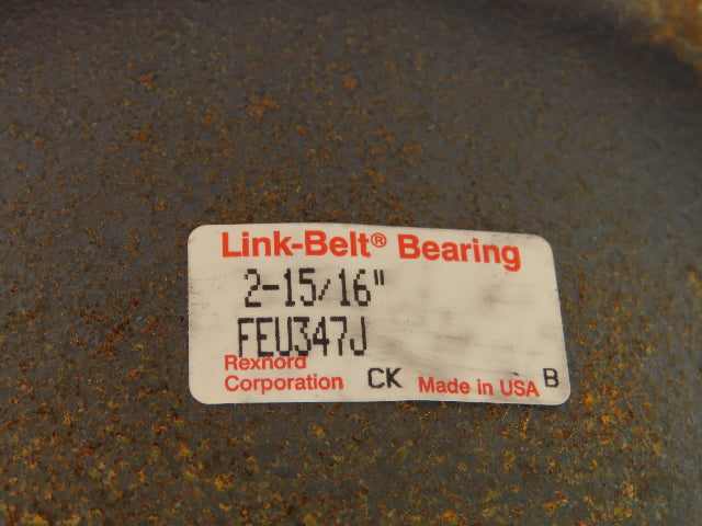 Link-Belt FEU347J  4-Bolt Sq Flange Block Ball Roller Bearing 2-15/16" Bore