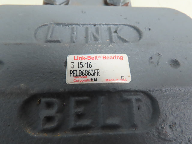 Link-Belt PELB6863FR  4-Bolt Split Pillow Block Roller Bearing 3-15/16" Bore