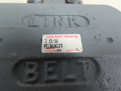 Link-Belt PELB6863FR  4-Bolt Split Pillow Block Roller Bearing 3-15/16" Bore