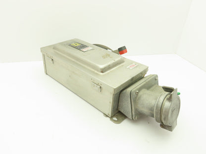 Square D HU362DSWC Safety Disconnect Switch 60 Amp 600V 3 Pole Crouse Hinds E1