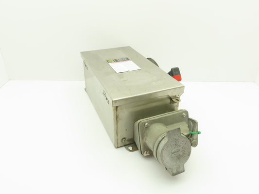 Square D HU362DSWC Safety Disconnect Switch 60 Amp 600V 3 Pole Crouse Hinds F07
