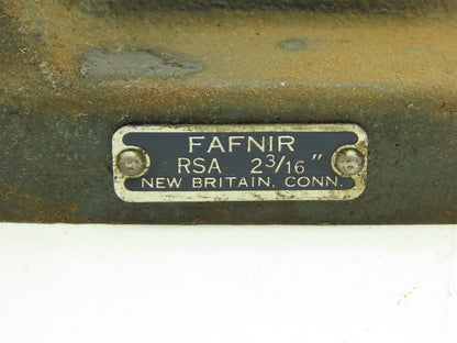 Fafnir RSA2-3/16 Pillow Block Bearing Housing Only 3.78" ID 2-Bolt Base