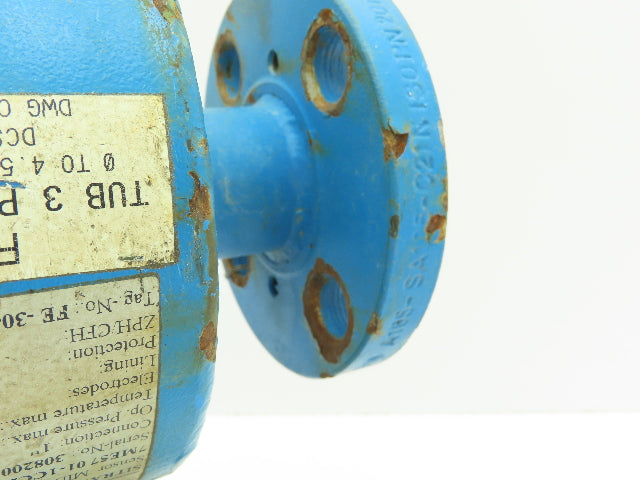 Siemens SITRANS FM MID 711/A Flowmeter Sensor  1" Flanged 150 PSI PTFE Lined