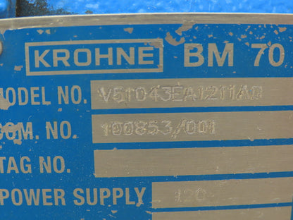 Krohne BM 70A Non-Contact Level Radar Gauge 4" SS Flange 150# PTFE 120V 4X