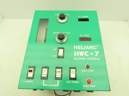 L-Tec HWC-7 Heliarc Union Carbide Welding Control Missing DC Ampmeter