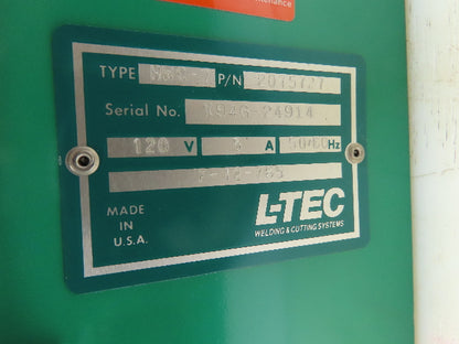 L-Tec HWC-7 Heliarc Union Carbide Welding Control Missing DC Ampmeter