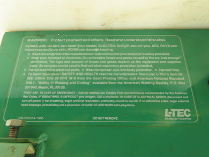 L-Tec HWC-7 Heliarc Union Carbide Welding Control Panel